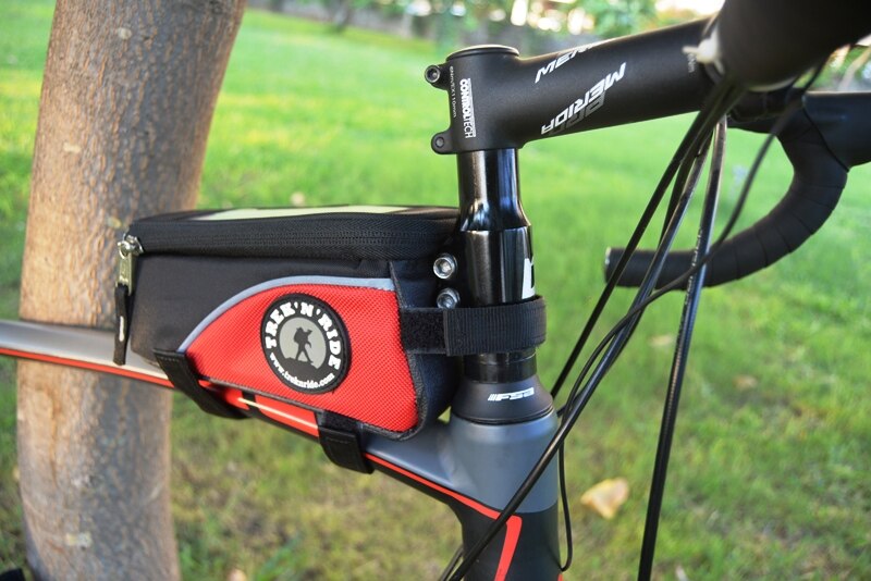 Bicycle Front Frame Top Tube Bag With Touch Screen Pocket Trek N Ride